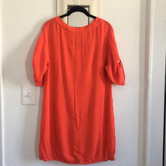 Coral Tshirt dress BCBG loose fitting comfortable - Picture 4 of 4